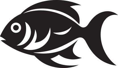 Graphic Inkwell Chronicles Fish Vector Noir Illustration GalleryChromatic Underwater Elegance Black Fish Vector Compilation