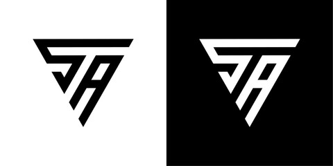 vector logo sa combination of triangles - obrazy, fototapety, plakaty