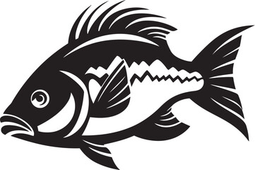 Silhouetted Serenity A Hundred Black Fish VectorsElegance in Shadows Fish Vector Black Collection