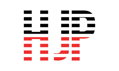 HJP three initial letter iconic line negative space minimal logo design vector template. monogram, abstract, wordmark, business, typography, minimalist, brand, company, flat, modern, unique, simple