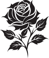 Inked Midnight Blooms VI Dark Floral Vector BloomsNightfall Botanic Echoes V Black Vector Botanic Echoes