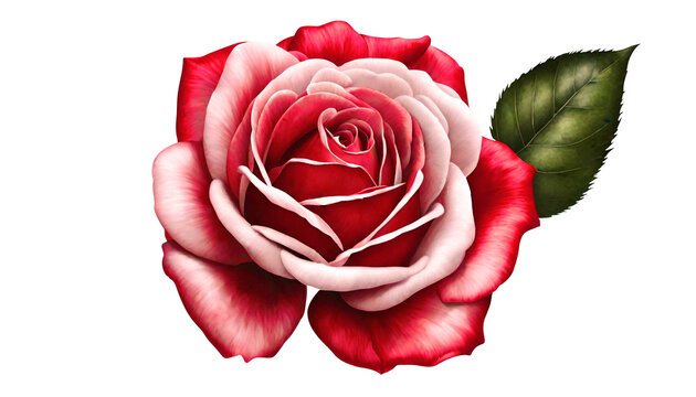 Beautiful Realistic red rose png, red rose on a transparent background, valentine red rose png, red rose element easy to use flowers, red rose 3d render realistic illustration