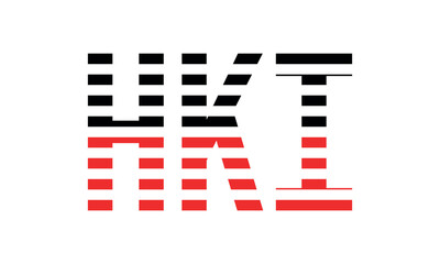 HKI three initial letter iconic line negative space minimal logo design vector template. monogram, abstract, wordmark, business, typography, minimalist, brand, company, flat, modern, unique, simple