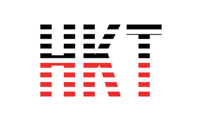 HKT three initial letter iconic line negative space minimal logo design vector template. monogram, abstract, wordmark, business, typography, minimalist, brand, company, flat, modern, unique, simple