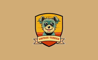 Vintage Terrier Logo Designs: Retro Canine Emblems for Timeless Branding