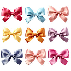  Ribbon bows object isolated png