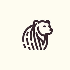 Modern Minimalist Bear Logo Design