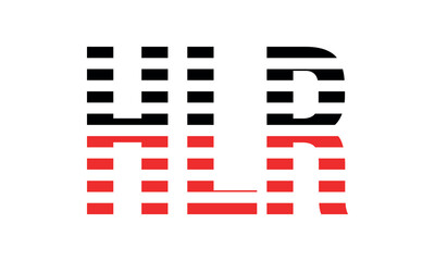 HLR three initial letter iconic line negative space minimal logo design vector template. monogram, abstract, wordmark, business, typography, minimalist, brand, company, flat, modern, unique, simple