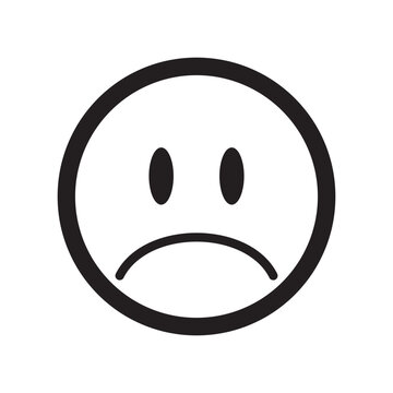 recommend clip art: sad emoji icon flat style. sad emoji. Line smiley face, Customer satisfaction rating scale with good and bad emotions