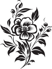 Midnight Fusion Black Vector Floral FusionInked Visions Shadowy Floral Vector Visions