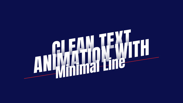 Clean Text Animation with Minimal Line
