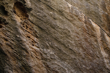 The Petroglyph Trail in Qobustan, Azerbaijan. Ancient rock engravings.