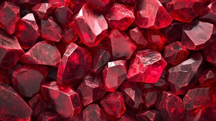 Background pattern of red diamonds and stones.