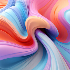 Abstract illustration with trendy colors. Image produced by artificial intelligence.