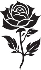 Shadowy Bloomed Elegance IV Black Vector Bloomed EleganceObsidian Floral Melodies IV Chic Floral Vector Melodies
