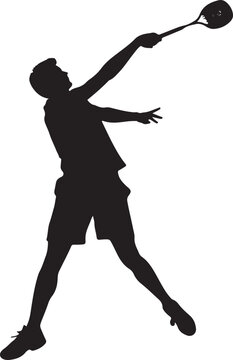 recommend clip art: badminton player silhouette vector illustration