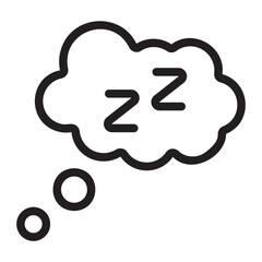 sleeping line icon