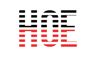 HOE three initial letter iconic line negative space minimal logo design vector template. monogram, abstract, wordmark, business, typography, minimalist, brand, company, flat, modern, unique, simple