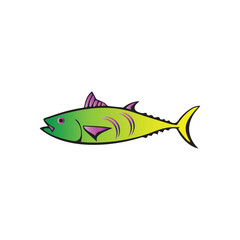 tuna vector  fish simple design illustration