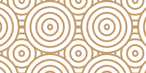 Fototapeta na wymiar Modern diamond geometric waves spiral pattern and abstract circle wave lines. brown seamless tile stripe geomatics overlapping create retro square line backdrop pattern background. Overlapping Pattern