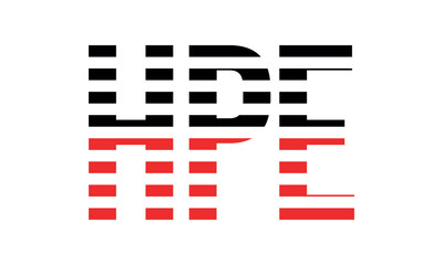 HPE three initial letter iconic line negative space minimal logo design vector template. monogram, abstract, wordmark, business, typography, minimalist, brand, company, flat, modern, unique, simple