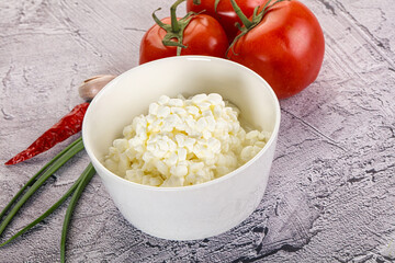 Cottage cheese Curd in the bowl