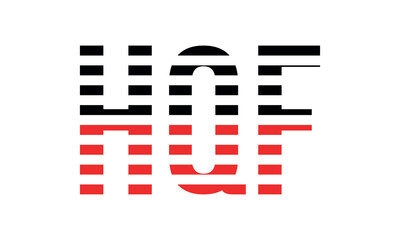 HQF three initial letter iconic line negative space minimal logo design vector template. monogram, abstract, wordmark, business, typography, minimalist, brand, company, flat, modern, unique, simple