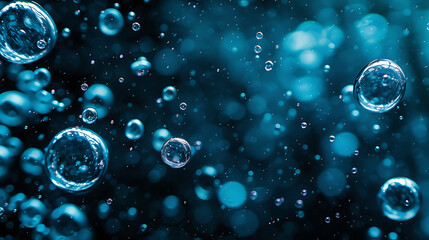  blue waterfall bubbles with black background wallpape