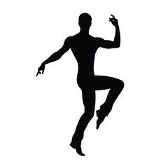 Ballet Dancer Silhouette in Pose
