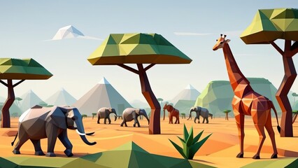 Fototapeta premium animals in the wild ai generated