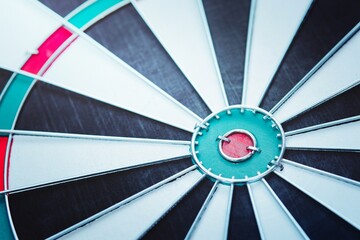 Close up darts target. Dart board bullseye