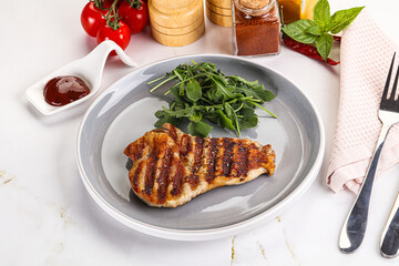 Delicous grilled pork meat steak