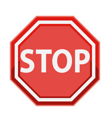 stop road sign for traffic regulation stock vector illustration