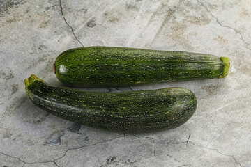 Raw young small green zucchini