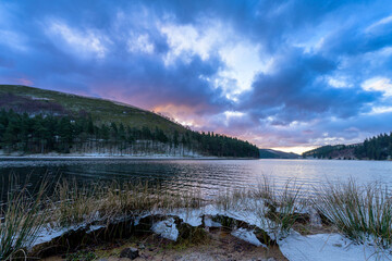 Obraz premium sunset over the lake, Derwent
