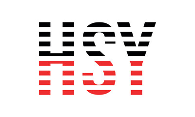 HSY three initial letter iconic line negative space minimal logo design vector template. monogram, abstract, wordmark, business, typography, minimalist, brand, company, flat, modern, unique, simple