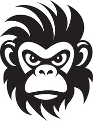 Inkwell Whispers Black Monkey MagicNoir Nouveau Ape Vector Designs