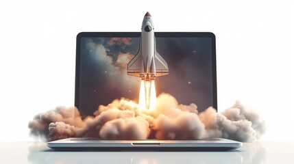 Rock shuttle starting from laptop