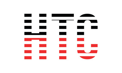 HTC three initial letter iconic line negative space minimal logo design vector template. monogram, abstract, wordmark, business, typography, minimalist, brand, company, flat, modern, unique, simple