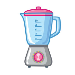 Blender vector illustration. Cartoon illustration of a kitchen appliance. Smoothie maker isolated - 719419627