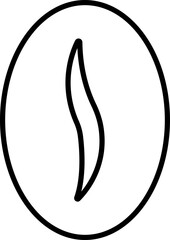 Coffee beans icon . Black line vector isolated on transparent background. coffee shop Coffee break Quote coffee cup time hot drink mug beans menu logo for mobile or web apps.