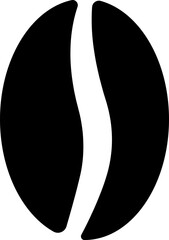 Coffee beans icon  Black flat vector collection isolated on transparent background. coffee shop Coffee break Quote coffee cup time hot drink mug beans menu logo for mobile or web apps.