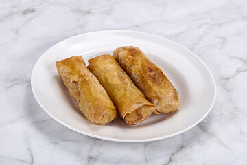 Traditional crispy fried stuffed springroll