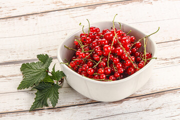 Sweet ripe red currant berries