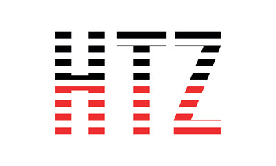 HTZ three initial letter iconic line negative space minimal logo design vector template. monogram, abstract, wordmark, business, typography, minimalist, brand, company, flat, modern, unique, simple