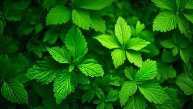 green leaves plant using as spring background