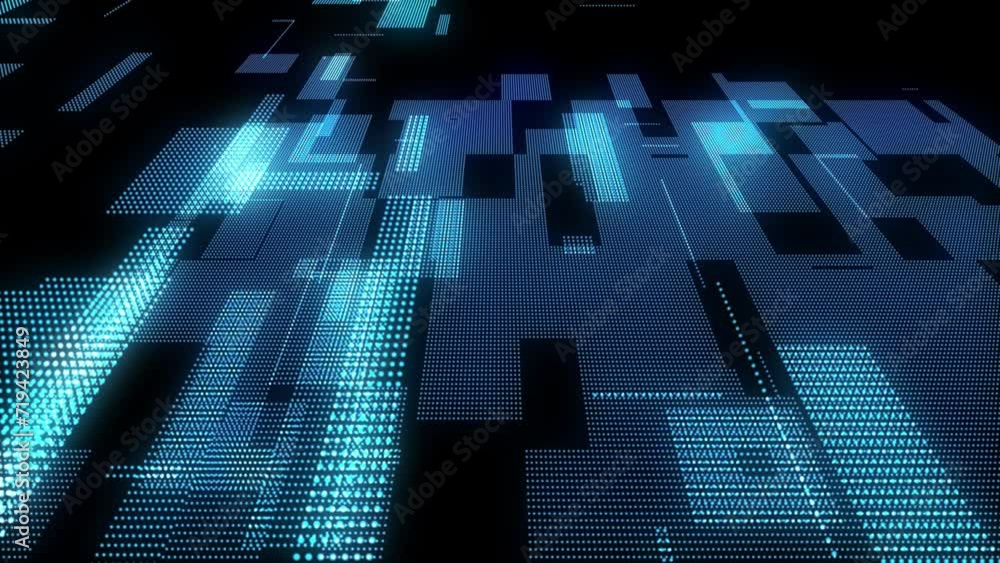 Poster abstract technological background of a digital printed circuit board.