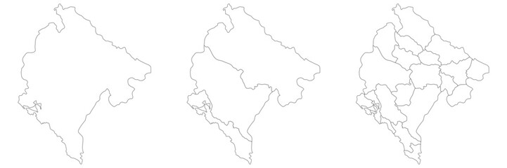 Montenegro map. Map of Montenegro