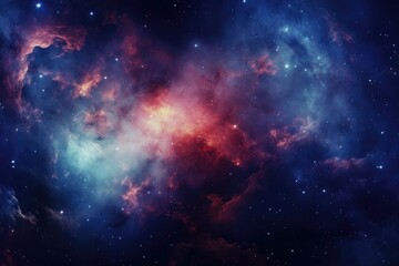 Universe galaxy wallpaper star particle motion on black background, starlight nebula in galaxy at universe Space background, Ai generated