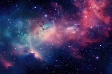 Fototapeta na wymiar Universe galaxy wallpaper star particle motion on black background, starlight nebula in galaxy at universe Space background, Ai generated